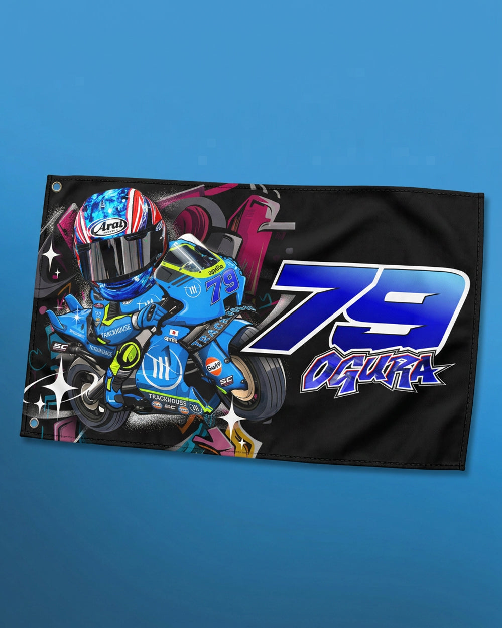 Trackhouse Ai Ogura Rider Flag