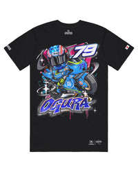 Trackhouse Ai Ogura Kids Colourful Graffiti Tee - Black
