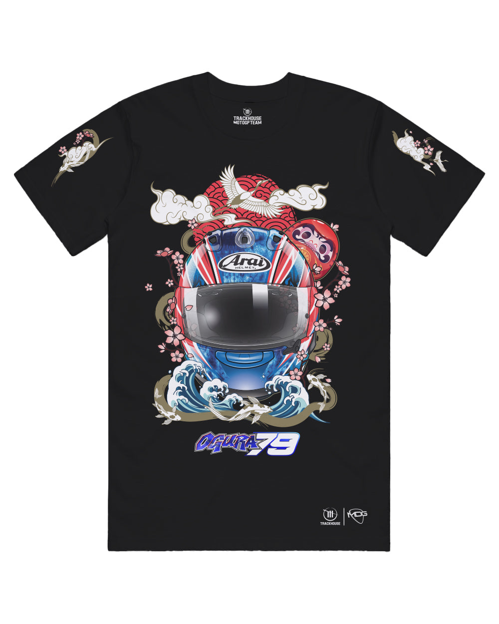 Trackhouse Ai Ogura Unisex Colourful Helmet Tee - Black