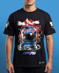 Trackhouse Ai Ogura Unisex Colourful Helmet Tee - Black