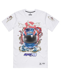 Trackhouse Ai Ogura Unisex Colourful Helmet Tee - White