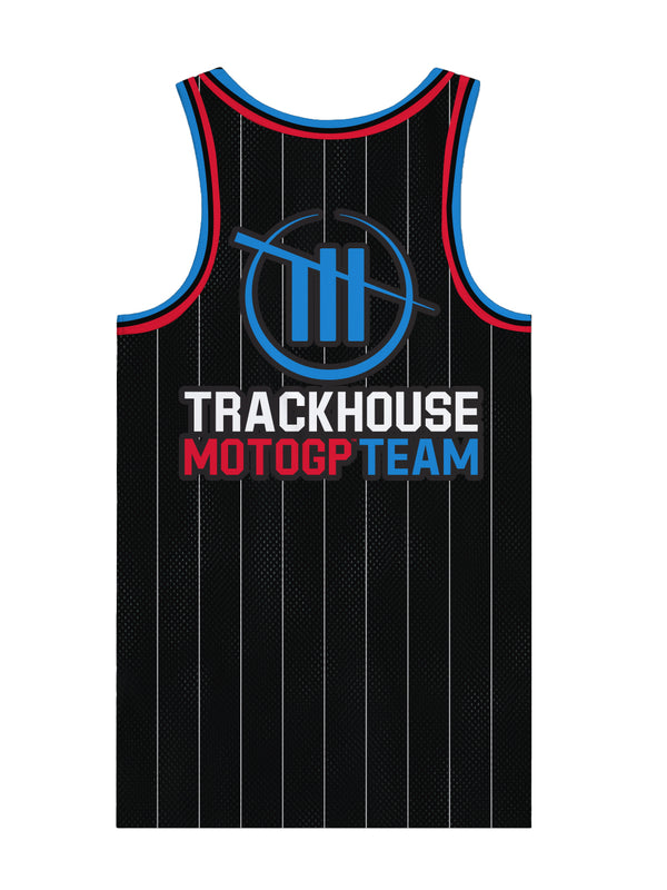 Trackhouse MotoGP Team Lifestyle Unisex Striped Basketball Singlet