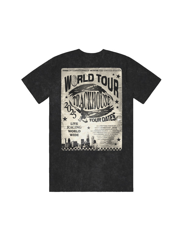 Trackhouse World Tour 2025 Unisex Acid Wash Tee